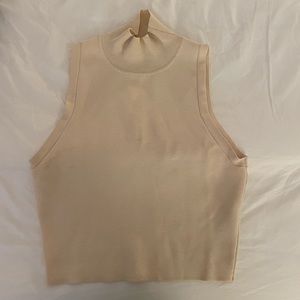Zara Cream Mockneck Tank Top